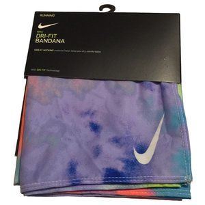 NIKE RUNNING BANDANA Vibrant Tie Dye Lilac Neon Green Orange